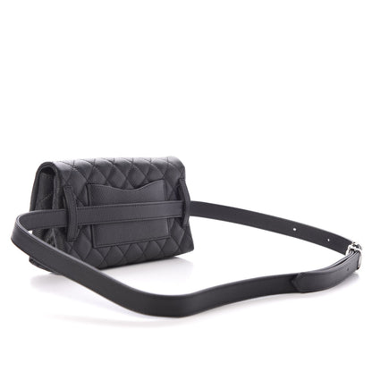 Chanel Grained Calfskin Quilted 2.55 Reissue Flap Belt Bag Clutch Black 2 of 6