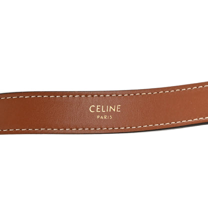 Celine Canvas Calfskin Ava Triomphe Shoulder Bag White 6 of 12