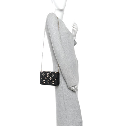 Louis Vuitton Empreinte Monogram Giant Felicie Pochette Black Beige 2 of 11