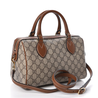 Gucci GG Supreme Monogram Bee Embroidered Small Boston Beige Tuscany 3 of 11