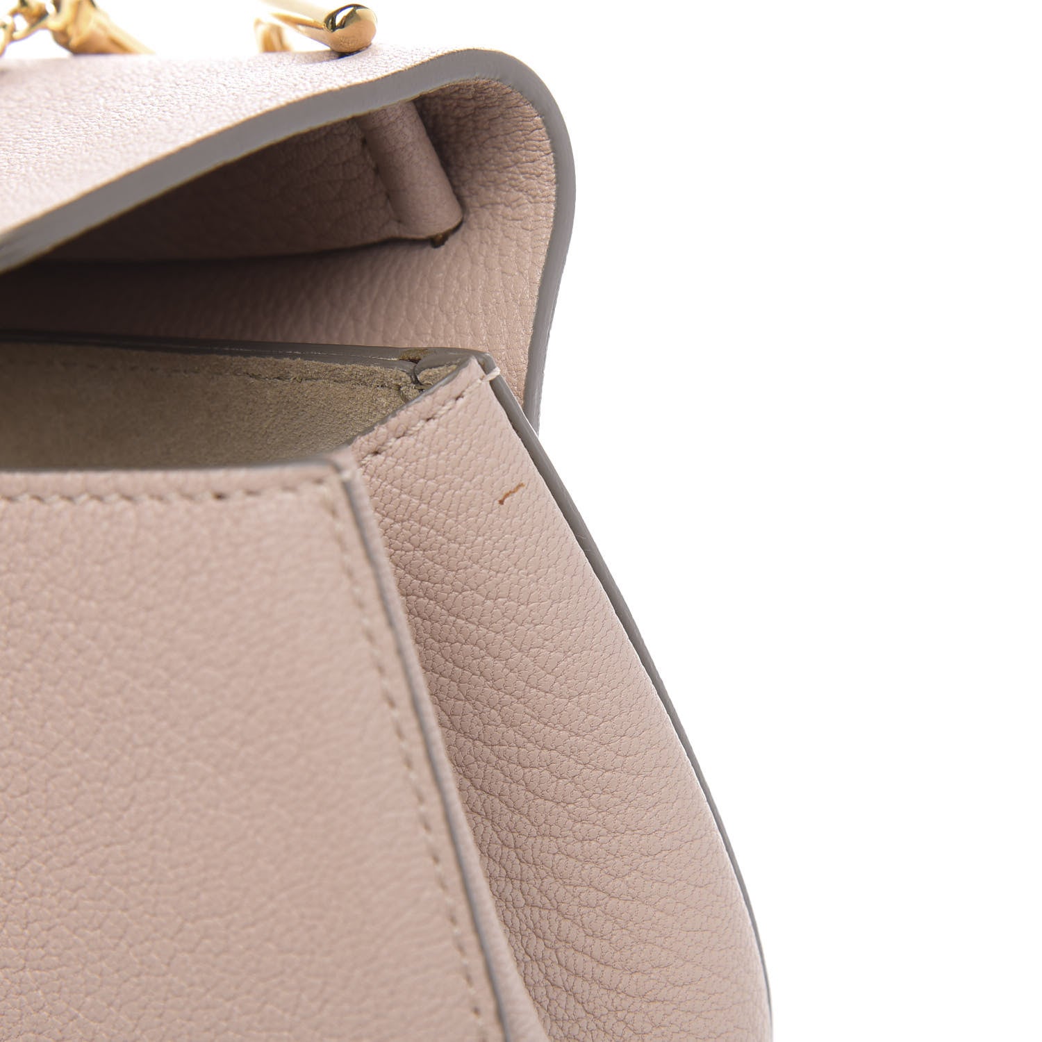Chloe Grained Lambskin Mini Drew Shoulder Bag Cement Pink 9 of 11