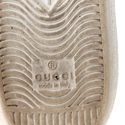 Gucci Calfskin Miro Soft Web Heart Cut Out Womens Ace Sneakers 36.5 White Light Hibiscus Red New Shamarock 7 of 10