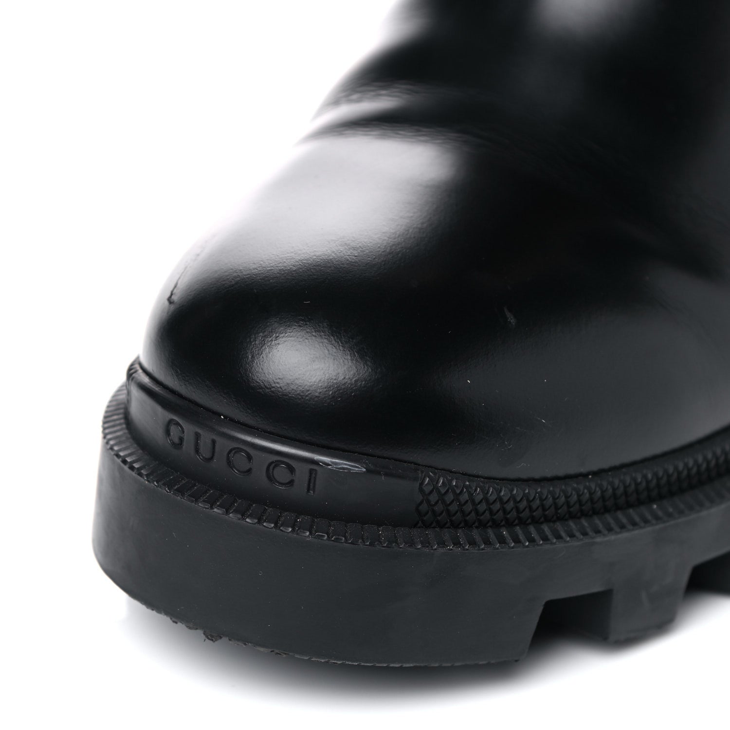 Gucci Calfskin Crystal GG Trip Chelsea Ankle Boots 39.5 Black 16 of 17
