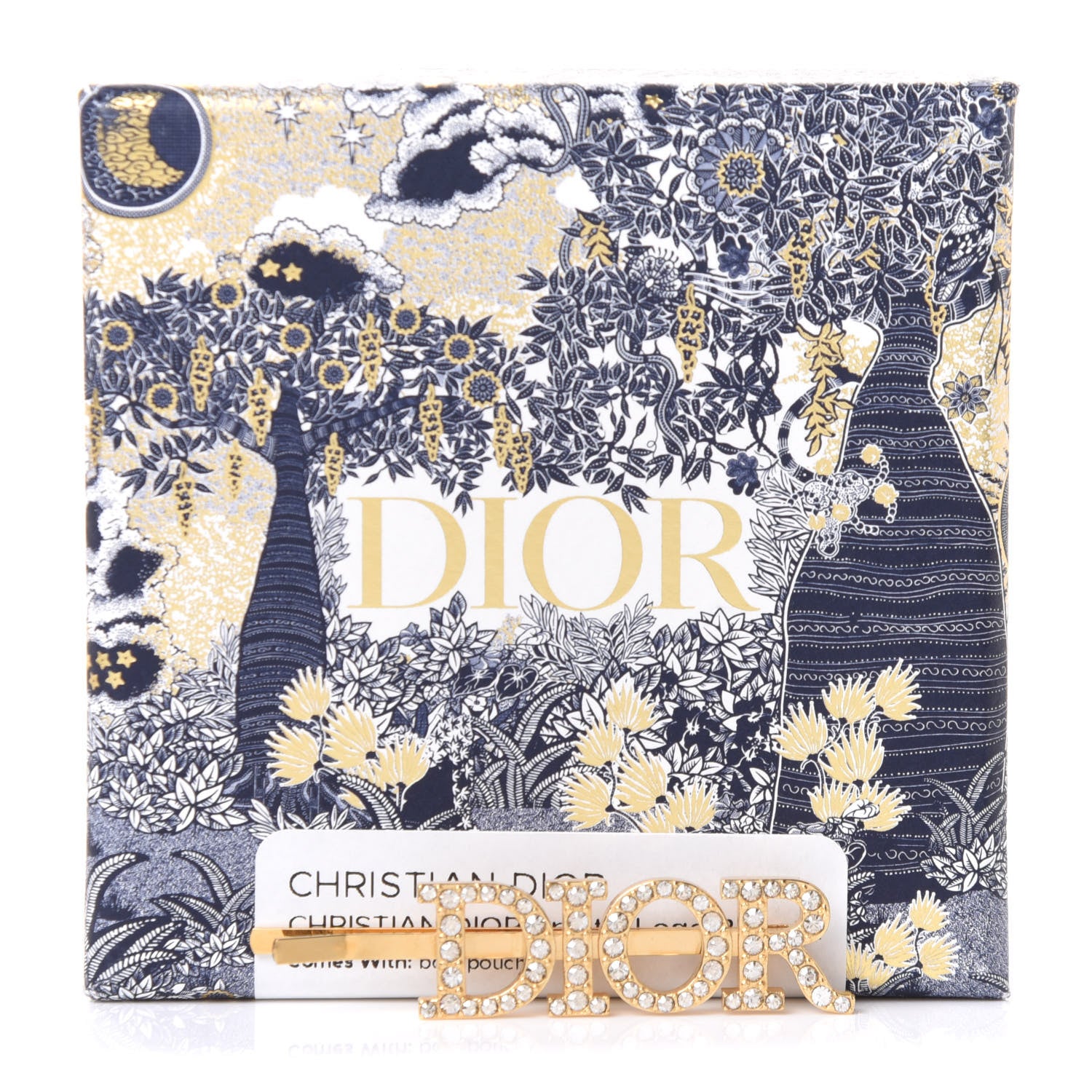 Christian Dior Metal Crystal Dior(r)evolution Barrette Gold 6 of 6