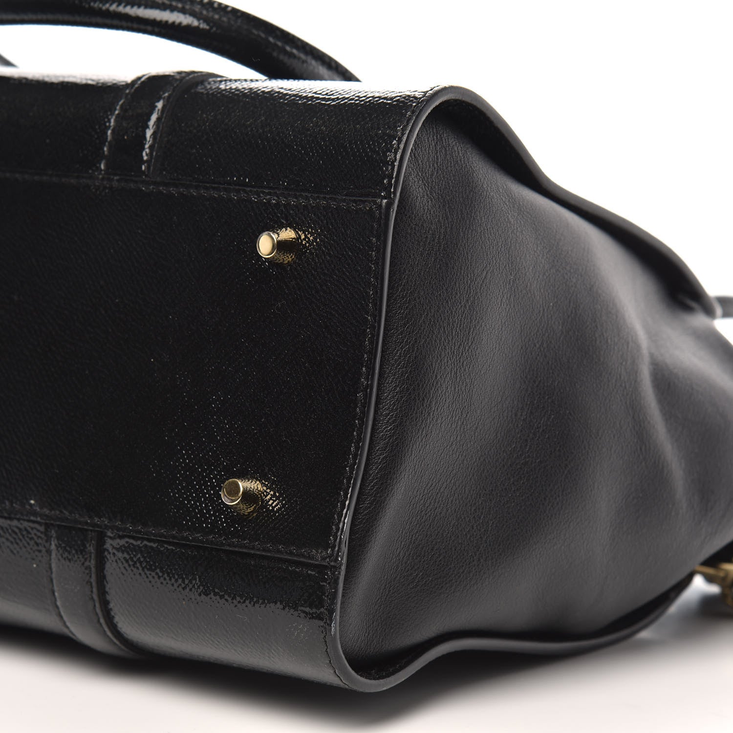 Burberry Patent Calfskin Medium Dinton Tote Black 9 of 10