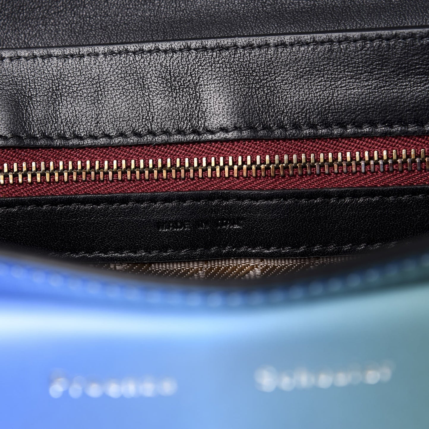 Smooth Calf Ombre Mini PS11 Classic Shoulder Bag Blue Degrade