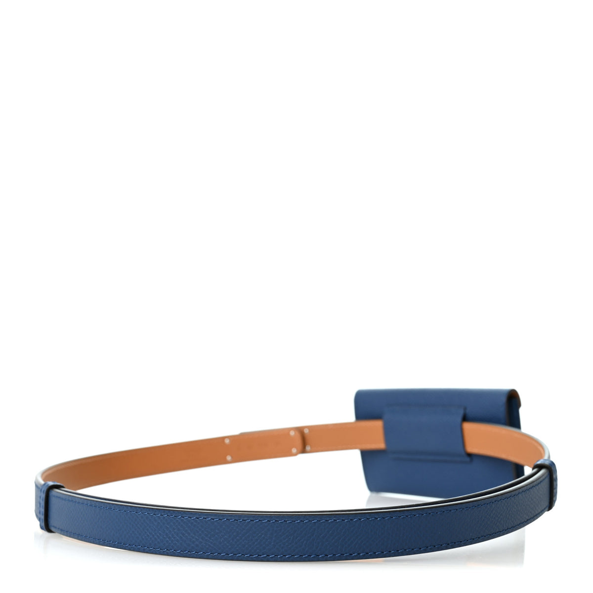 Hermes Epsom Kelly Pocket Belt Bleu Tie 2 of 6
