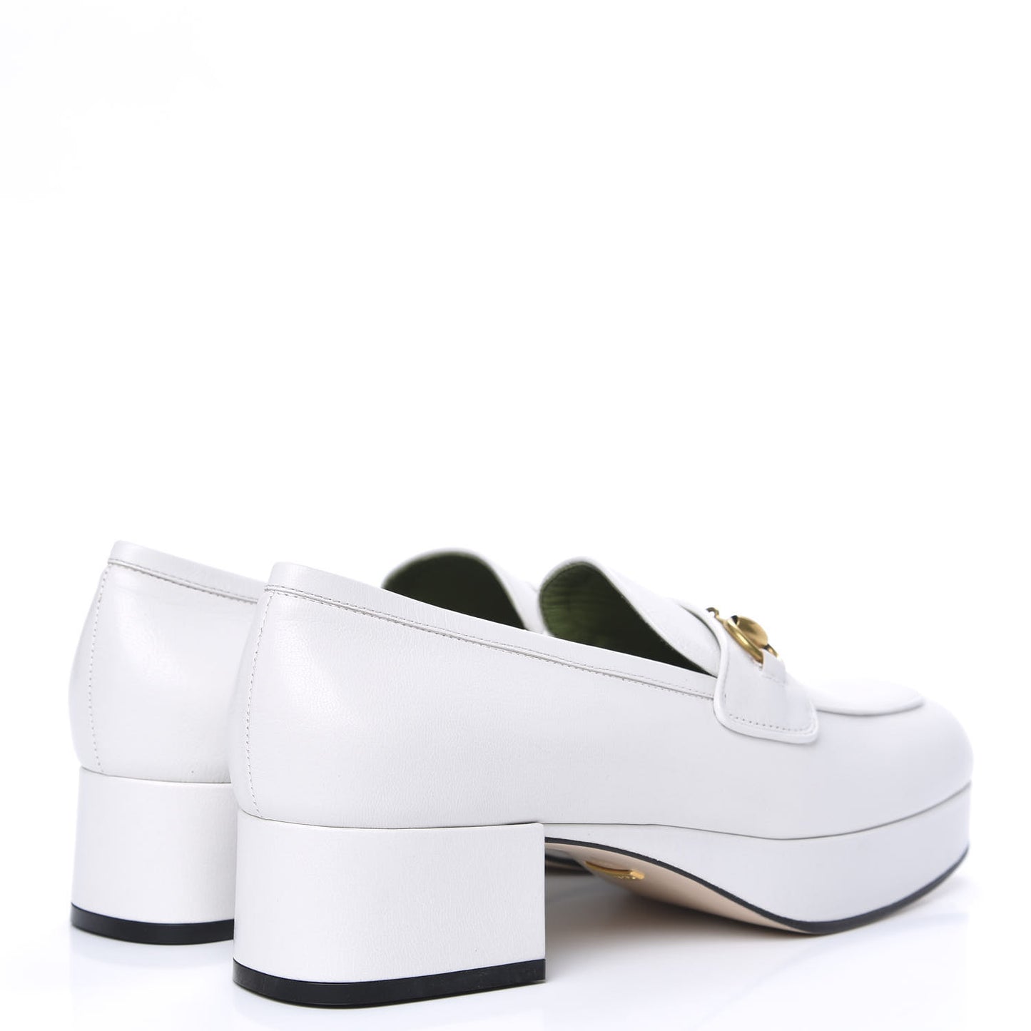 Goatskin Houdan Platform Loafers 40.5 Great White