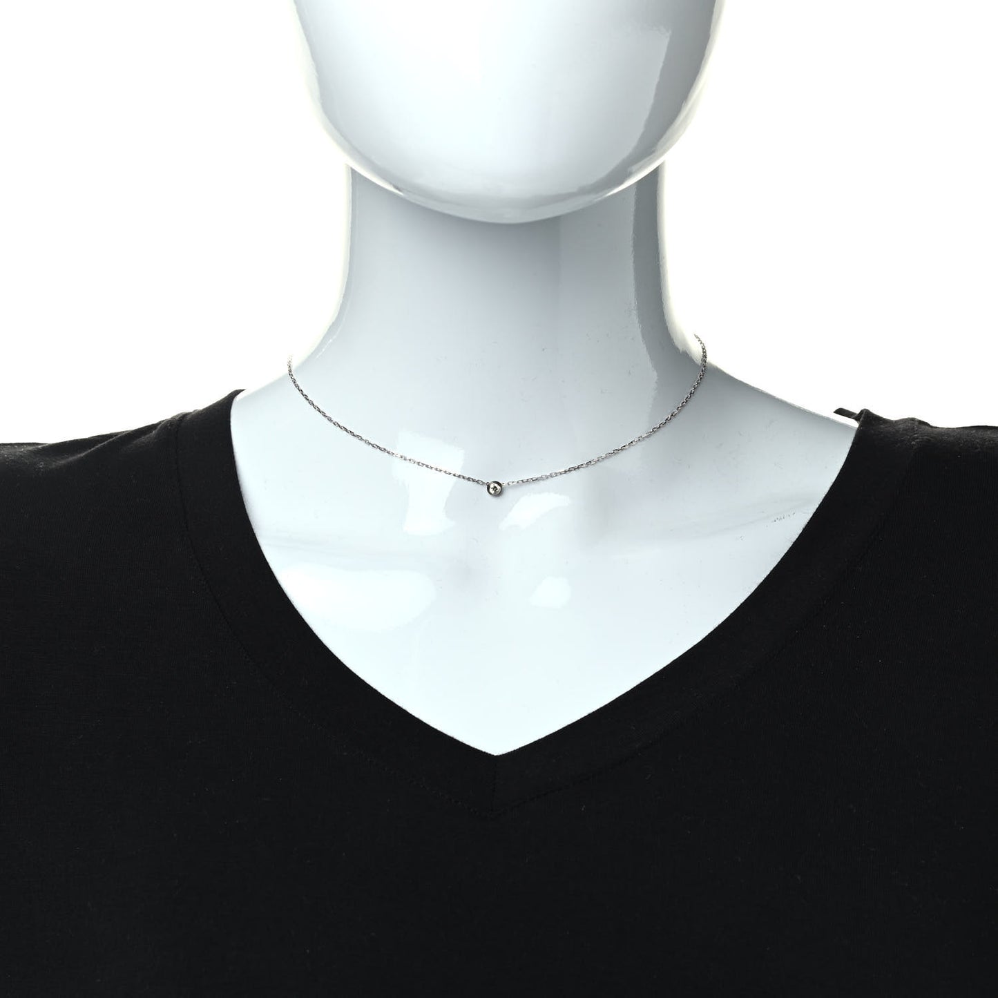 18K White Gold Diamond SM D'Amour Pendant Necklace