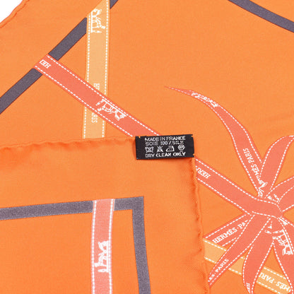 Hermes Silk Bolduc Pocket Square Scarf 4 of 4