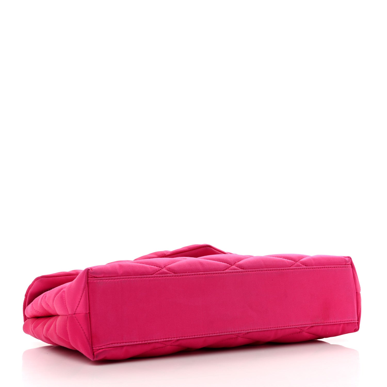 Saint Laurent Satin Quilted Sade Puffer Envelope Clutch Bubblegum 4 of 6