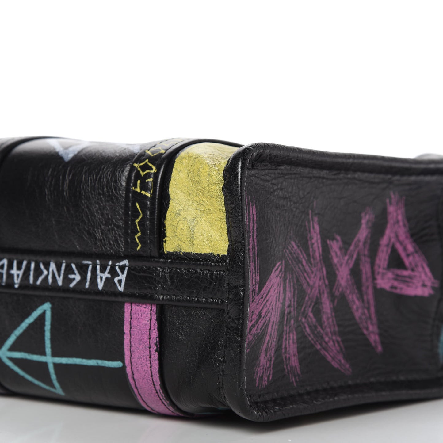 Agneau Arena Graffiti All Over XS Bazar Shopper Tote Black Multicolor