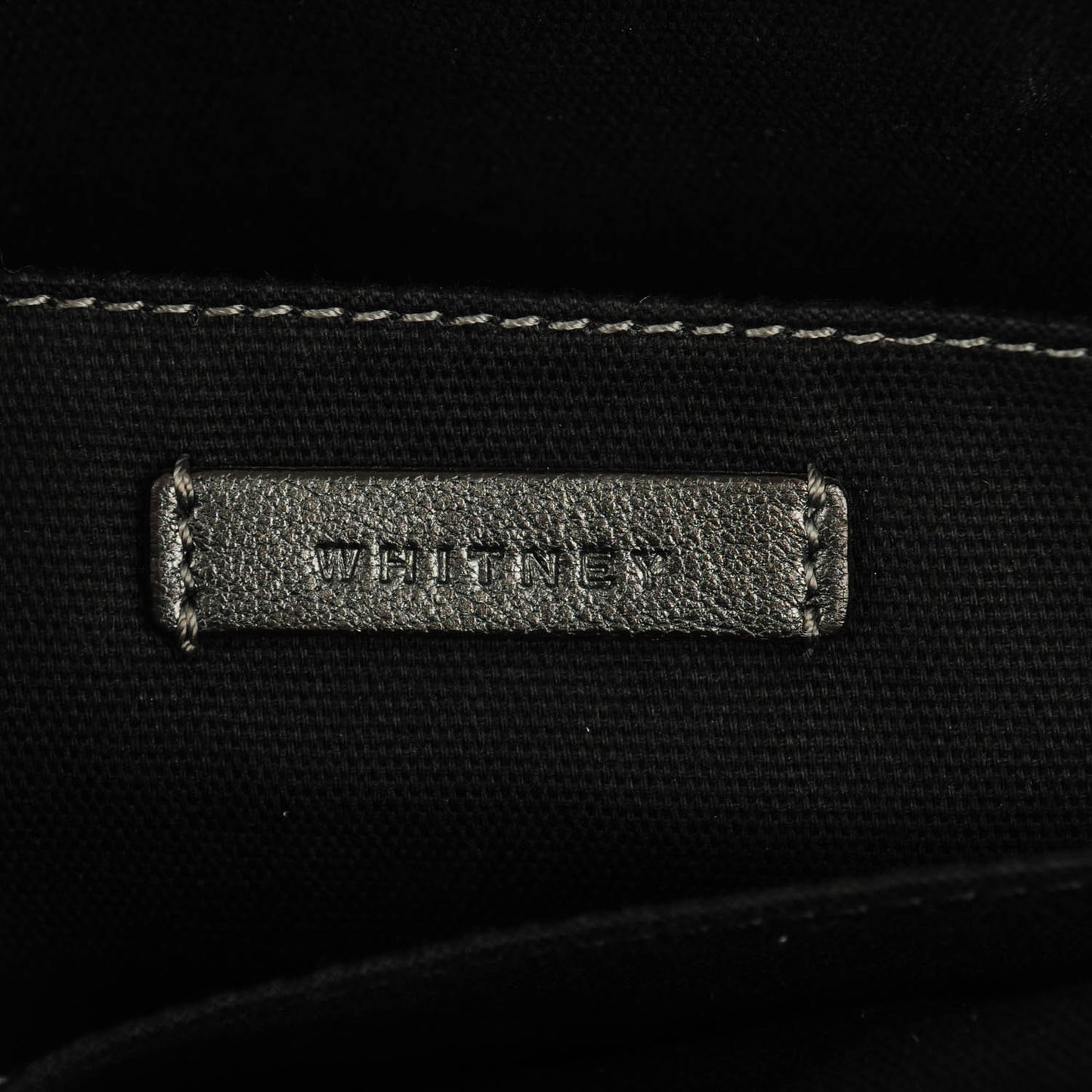 Metallic Lambskin Quilted Whitney Satchel Grey