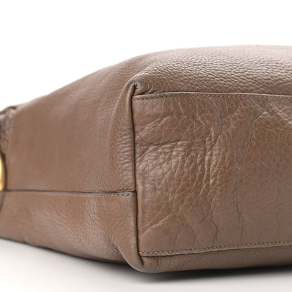 Gucci Pebbled Calfskin Twill Hobo Brown 7 of 17