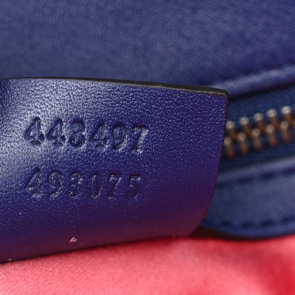Gucci Velvet Matelasse Small GG Marmont Shoulder Bag Cobalt Blue 8 of 10