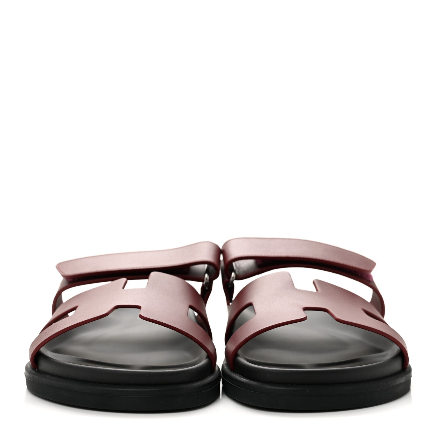 Hermes Calfskin Womens Chypre Sandals 39.5 Rouge H 3 of 10