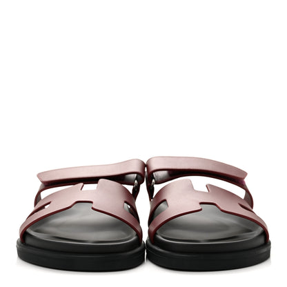 Hermes Calfskin Womens Chypre Sandals 39.5 Rouge H 3 of 10