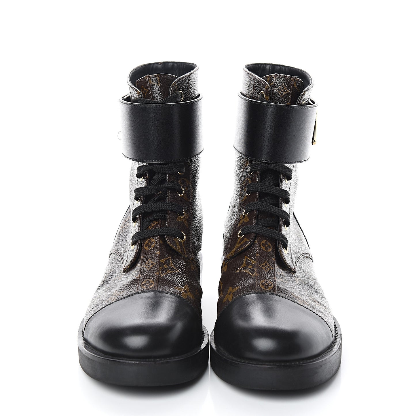 Calfskin Monogram Wonderland Flat Ranger Boots 41 Black
