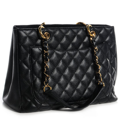 Chanel Caviar Grand Shopping Tote GST Black 3 of 7