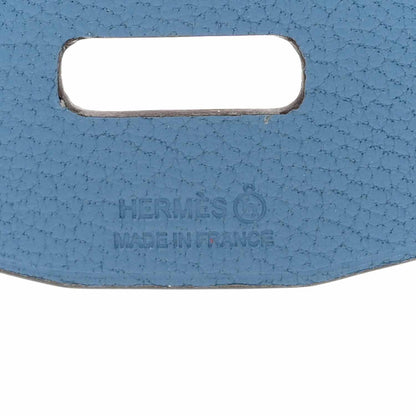 Hermes Taurillon Clemence Chevre Mysore Petit H Kiosque 3H Bag Charm Bleu Agate Vert Verone 6 of 8