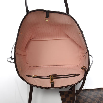 Louis Vuitton Damier Ebene Neo Neverfull MM Rose Ballerine 6 of 11