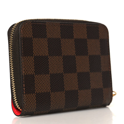 Louis Vuitton Damier Ebene 2021 Christmas Animation London Zippy Coin Purse Red 3 of 6