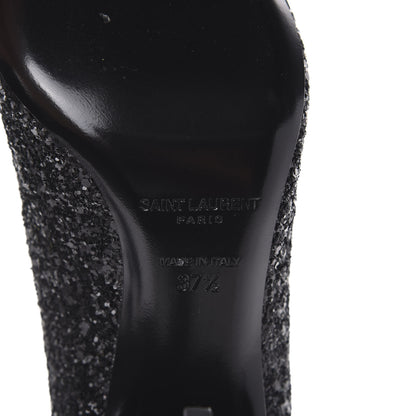 Saint Laurent Glitter Opyum 85 Pumps 37.5 Black 6 of 9