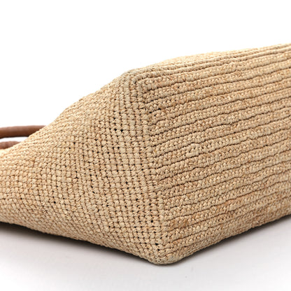 Prada Paglia Vitello Woven Top Handle Tote Naturale Cognac 8 of 10