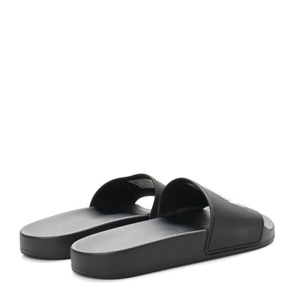 Balenciaga Rubber New York Womens New York Pool Slide Sandals 37 Black 5 of 8