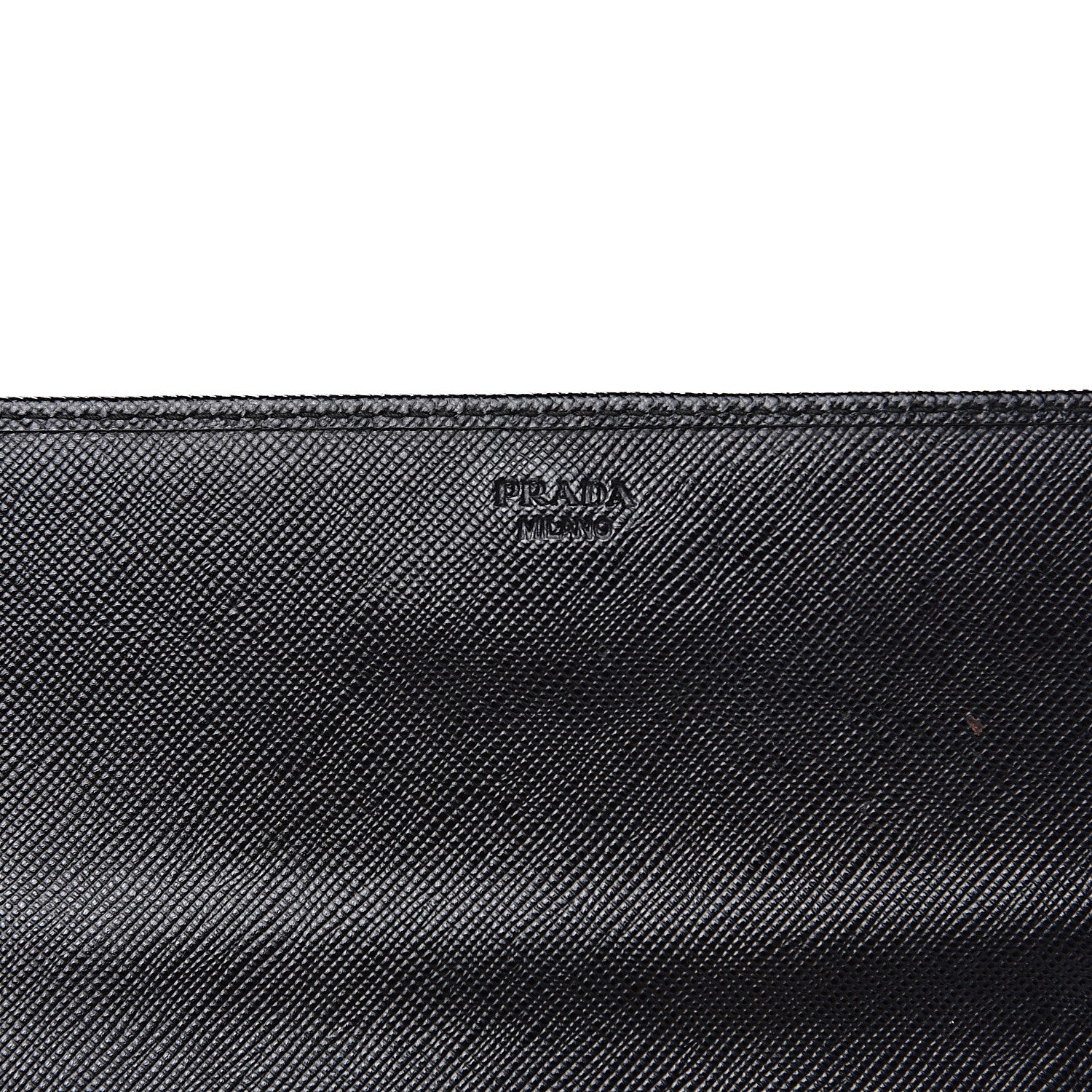 Prada Saffiano Metal Oro Chain Wallet Black 5 of 11
