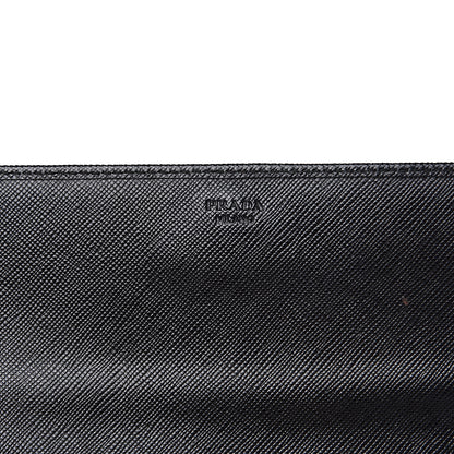 Prada Saffiano Metal Oro Chain Wallet Black 5 of 11