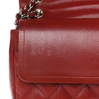 Chanel Caviar Quilted Jumbo Double Flap Dark Red 12 of 12