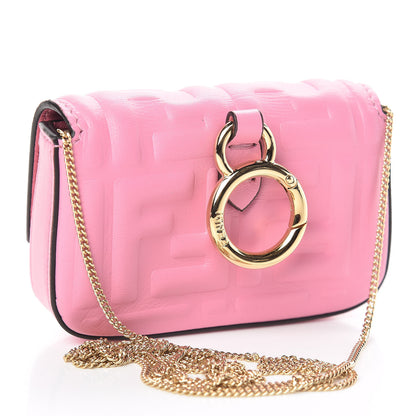 Fendi Nappa Matisse FF Embossed Nano Baguette Charm Lollypop 4 of 10