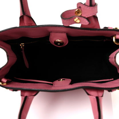 Burberry Grainy Calfskin House Check Small Banner Tote Mauve Pink 4 of 7