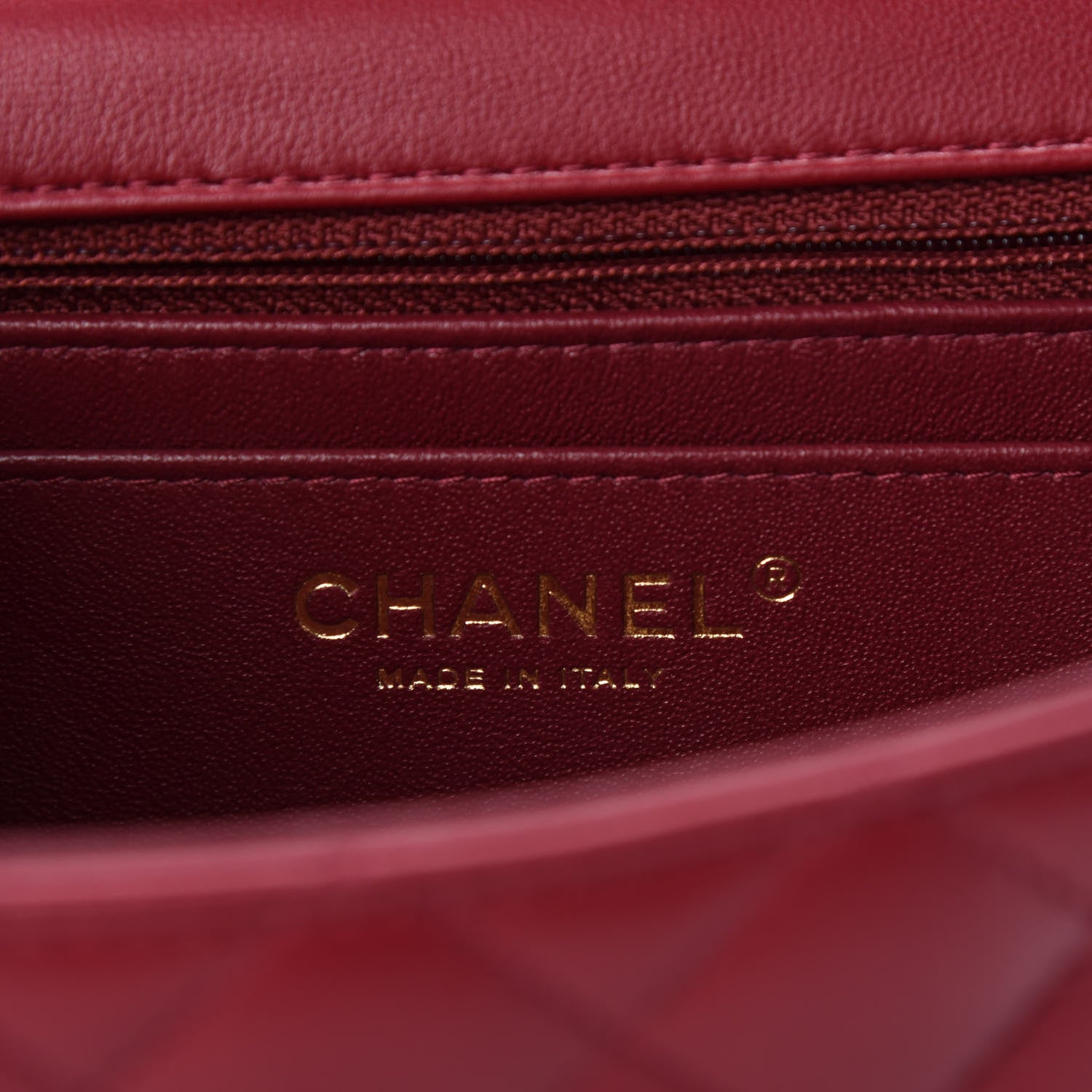 Chanel Lambskin Quilted Mini Rectangular Flap Burgundy 8 of 11