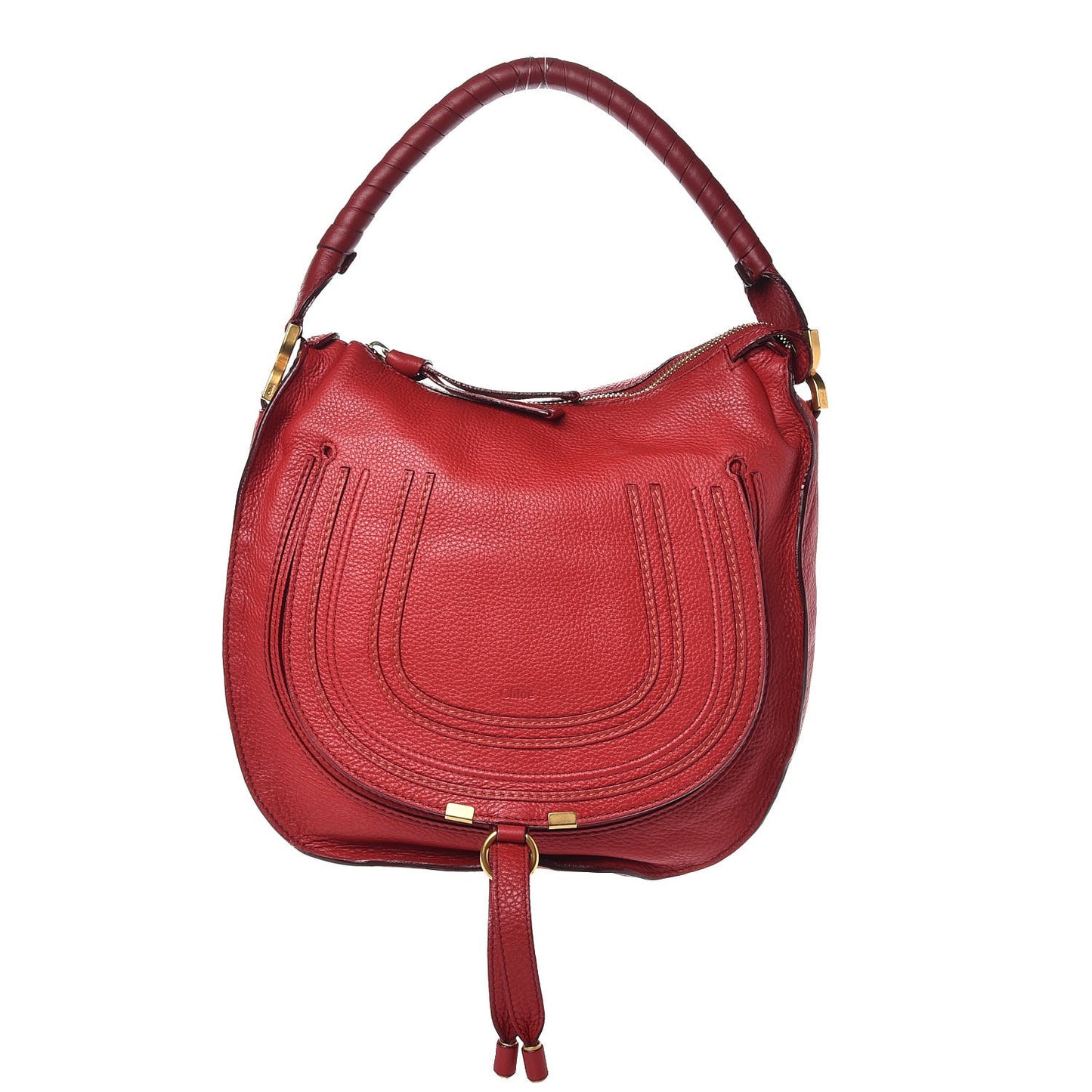 Calfskin Medium Marcie Hobo Red