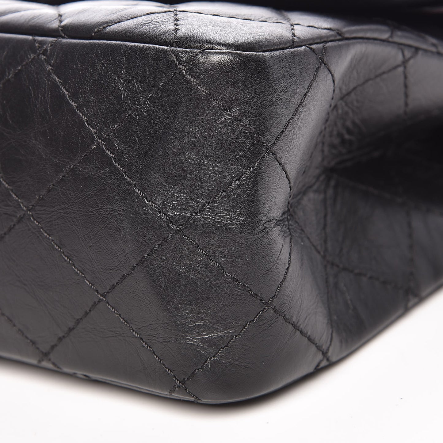 Aged Calfskin Quilted 2.55 Reissue 226 Flap Black