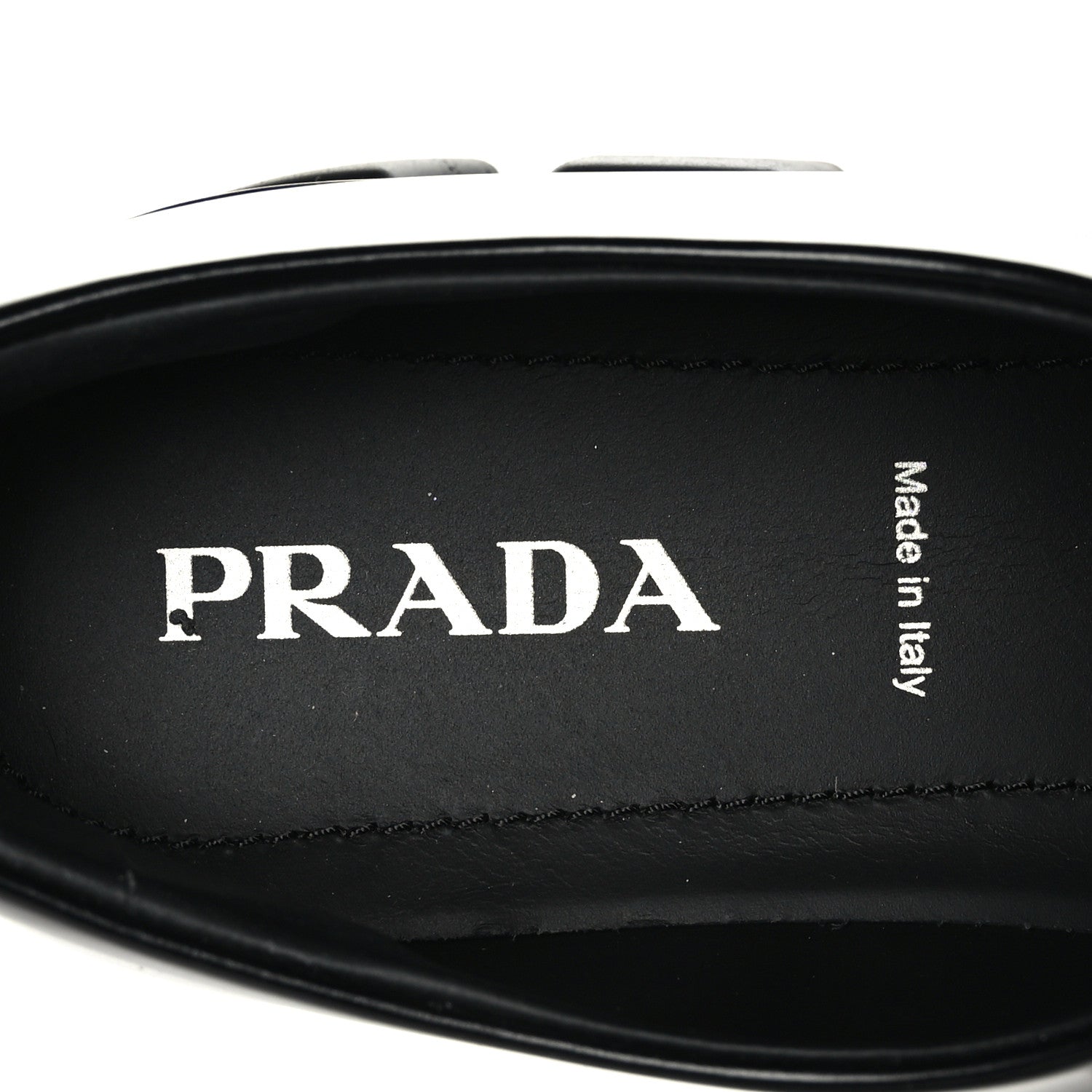 Prada Spazzolato Triangle Logo Monolith Pointy 55mm Loafers 41 Black 8 of 9