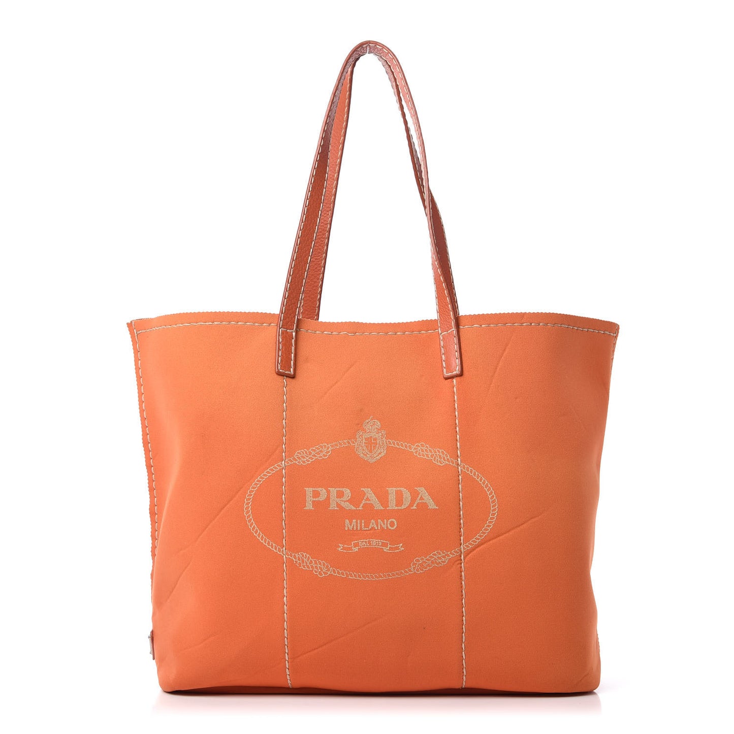 Neoprene Logo Shopping Tote Orange