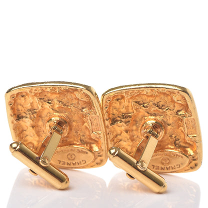 Chanel CC Diamond Shaped Cufflinks Gold 3 of 4