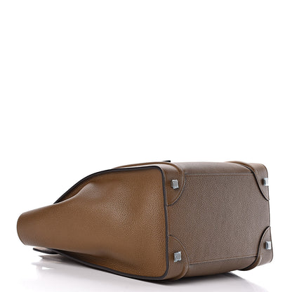Celine Drummed Calfskin Mini Luggage Moss Green 4 of 9