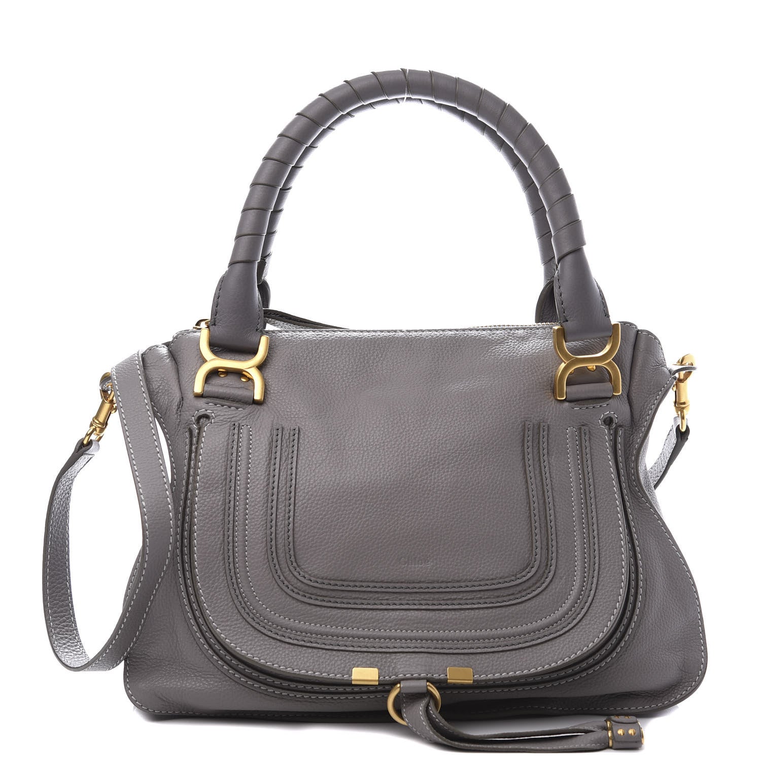 Chloe Calfskin Medium Marcie Satchel Cashmere Grey 1 of 11