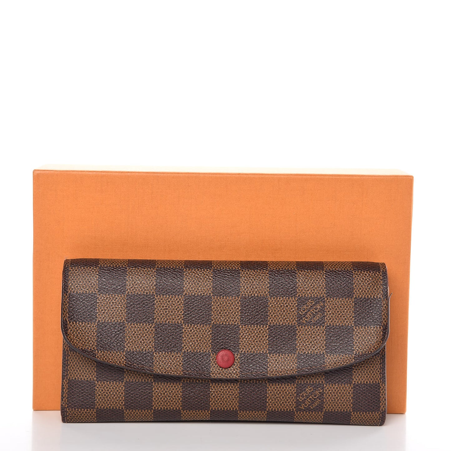 Damier Ebene Emilie Wallet Red