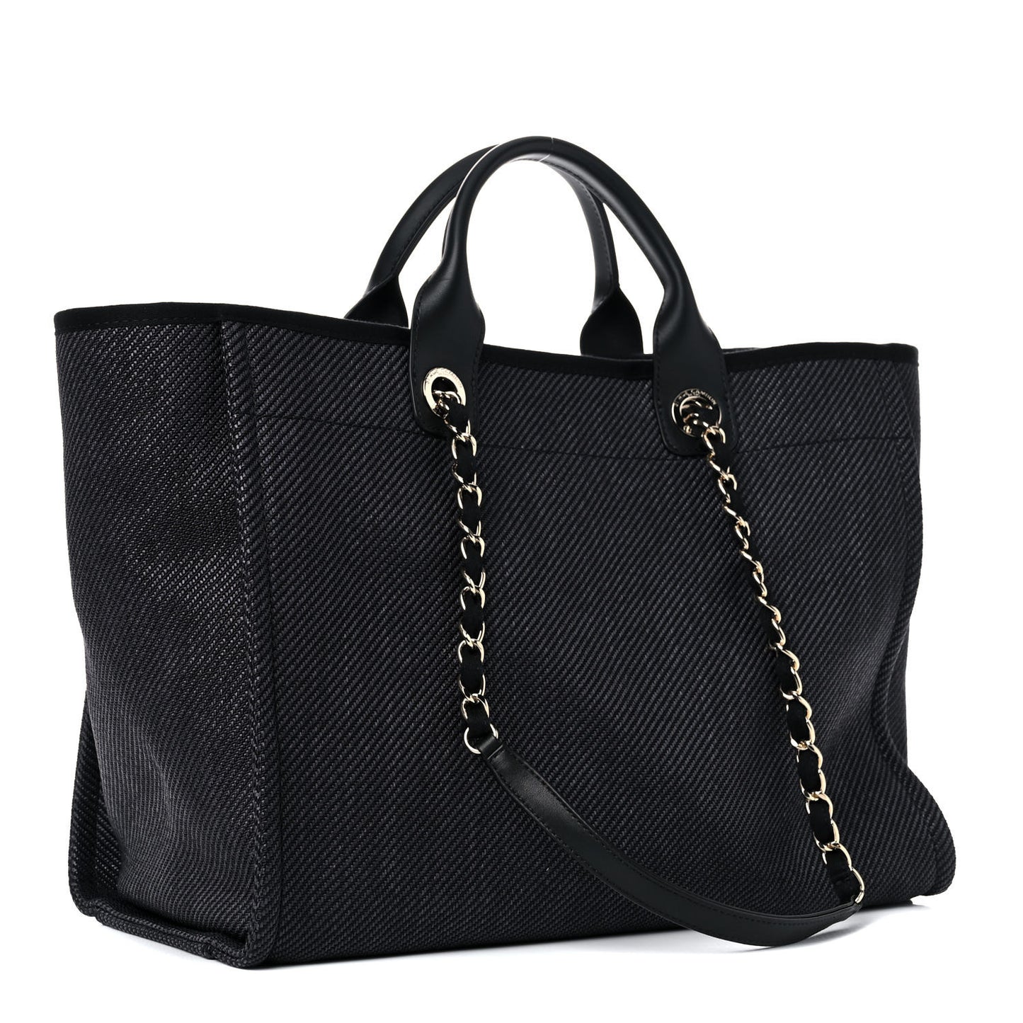 Canvas Medium Deauville Tote Black