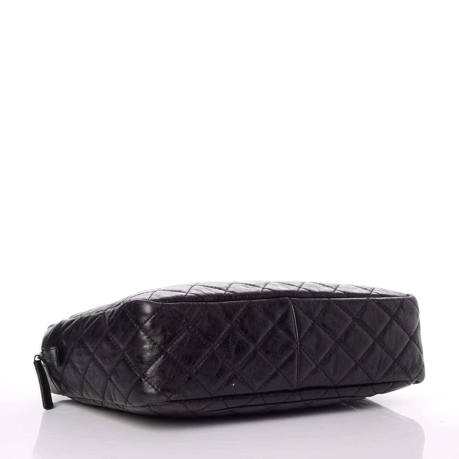 Chanel Metallic Aged Calfskin Quilted Large Reissue Camera Case Black 4 of 8