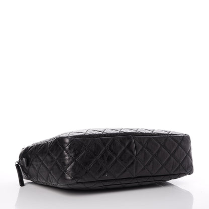 Chanel Metallic Aged Calfskin Quilted Large Reissue Camera Case Black 4 of 8