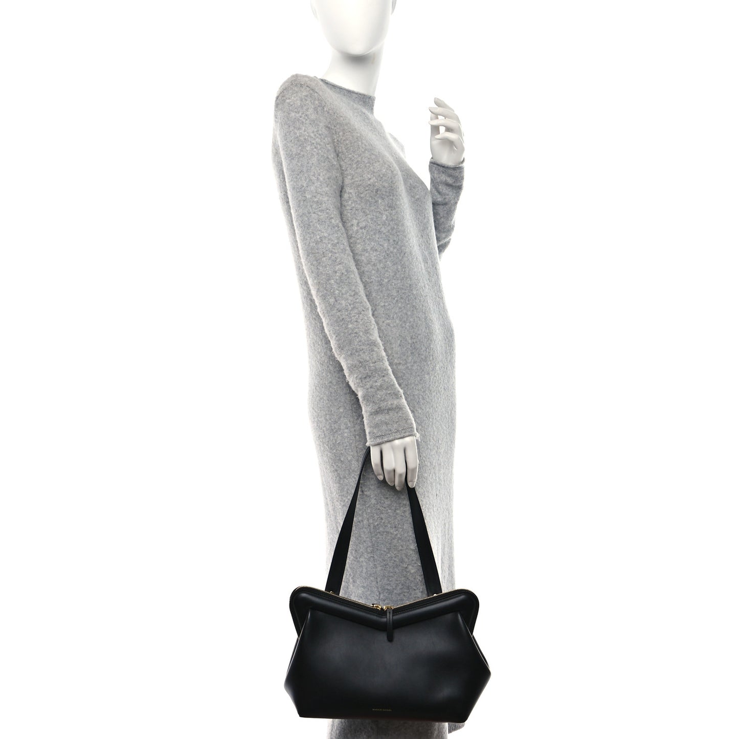 Smooth Calfskin M Frame Bag Black Flamma