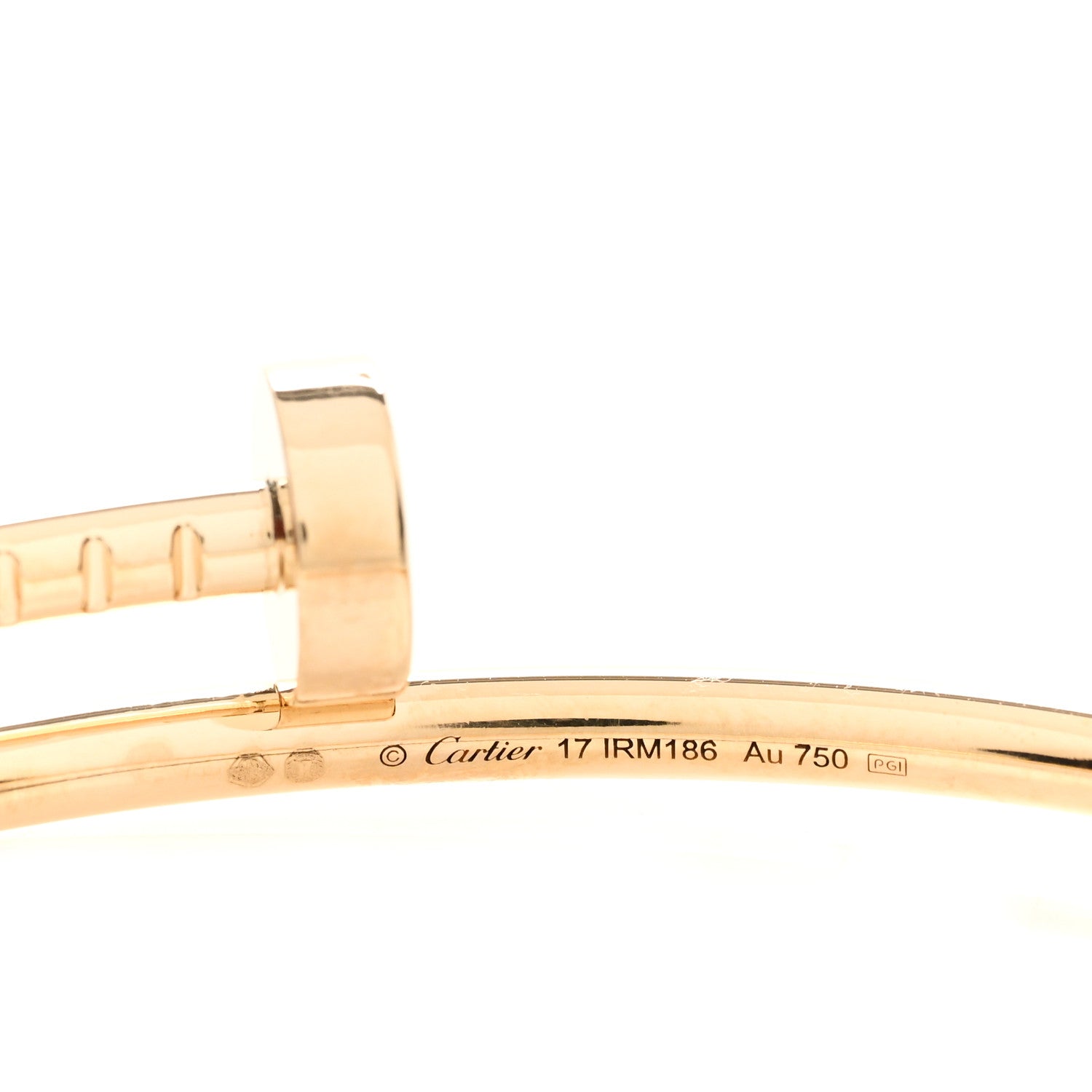 Cartier 18K Yellow Gold Small Juste Un Clou Bracelet 17 3 of 4