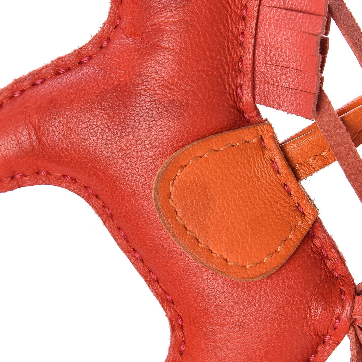 Milo Lambskin Grigri Rodeo Horse Bag Charm PM Rouge Rose Indien Jaipur Feu