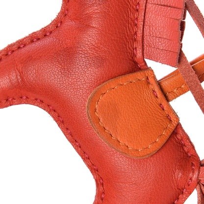 Hermes Milo Lambskin Grigri Rodeo Horse Bag Charm PM Rouge Rose Indien Jaipur Feu 6 of 6